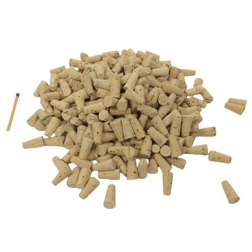 100 pointed corks no. 1 - 18 x 9 / 6mm - light washed