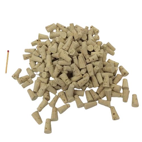 100 pointed corks conical natural corks 18 x 10 / 7mm light washed