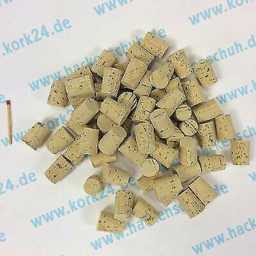 100 pointed corks, conical natural corks 26 x 20 / 17mm light washed, NEW