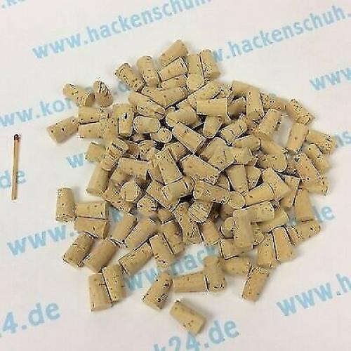 100 pointed corks conical natural corks 20 x 12 / 9mm light washed