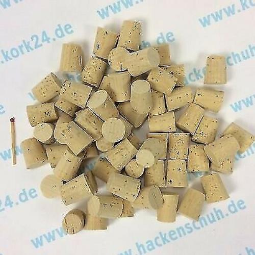 100 pointed corks no. 5 - 22 x 13 / 10mm light washed