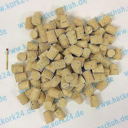 100 medicine corks conical natural corks 23 x 19 / 16mm light washed